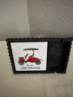 Vintage-Style Red Car Decorative Tile Tray -